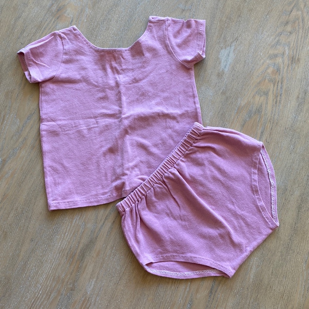 Rose & Belle Pink Tshirt and Bloomer Set